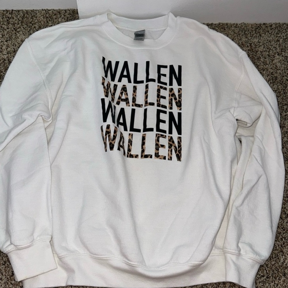 Morgan Wallen Gildan White Crewneck Sweater